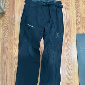 Men's Mountain Hardwear Full Side Zip Rain Pants, Black, Large